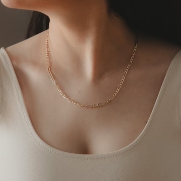 Classic Figaro Chain Necklace - Picture 3 of 3